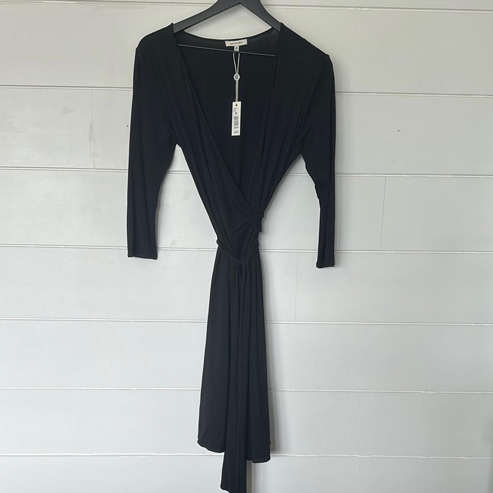 Elegant Black Wrap Dress